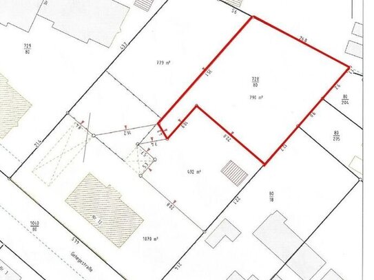 790m² Baugrundstück, zweite Reihe, direkt Ortsmitte Oebisfelde