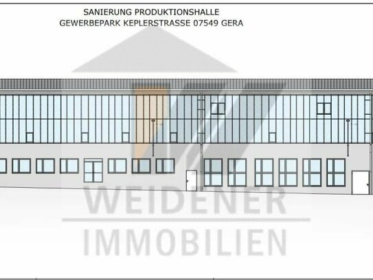 500 qm Gewerbehalle - Lager und Büro - im Herzen von Gera! Umbau nach Mieterwunsch!