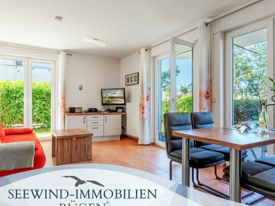 Erdgeschoss Ferienwohnung mit Garten und Blick zur Ostsee - am Hochufer vom Ostseebad Sellin