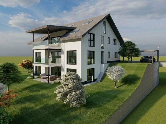 Villa Siebengebirgsblick! Hochwertige 3-Zimmer-Wohnung mit Balkon in Süd-West Aussichtslage Asbach!