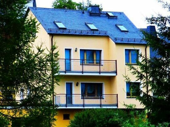 Attraktives Zweifamilienwohnhaus mit unverbaubarem Blick ins Grüne und ruhiger Lage von Pausa zu verkaufen