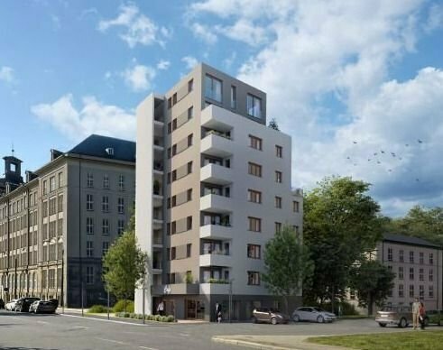 2 Bäder + 2 Balkone: moderne 2-Zimmer-Wohnung am Großen Garten