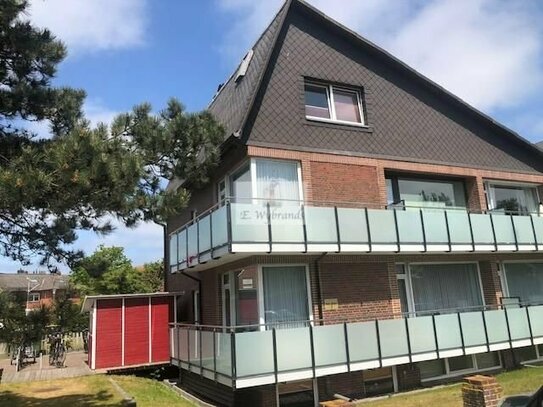 Nordseeinsel Borkum - Ferienwohnung mit zwei Schlafzimmern und sonnigem Balkon.