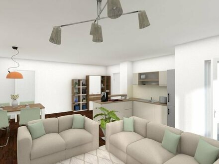 NEUBAU: Moderne 3-Zimmer-EG-Wohnung mit Terrasse & Gartenanteil, Tiefgaragen-Stellplatz möglich