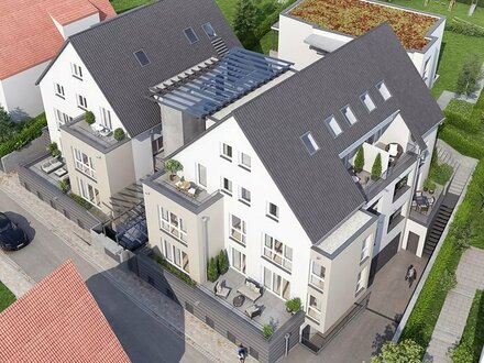 Beutelsbach: 3-Zi.-Maisonette mit Panoramafernsicht **Aufzug | Tiefgarage**