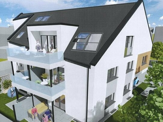 FreiRaum... Neubau OBERGESCHOSS-Wohnung mitten in der City von Erkelenz mit Balkon, Garage und Stellplatz