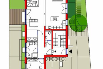 5 Zimmer Neubau, lichtdurchflutete Obergeschoss Wohnung, mit 2 Balkonen in Stutensee -Spöck ab 1. Mai 2024