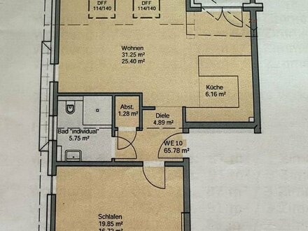 Moderne helle 2 Zimmer DG Wohnung Südbalkon TG Dornberg