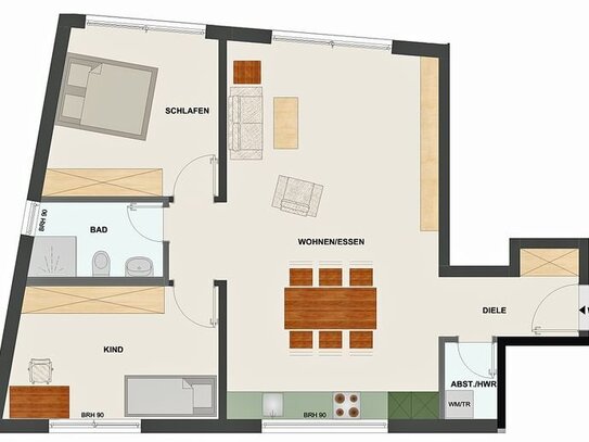 Moderne 3-Zimmer-Wohnung in Eschborn, Keller, Tiefgarage, barrierefrei