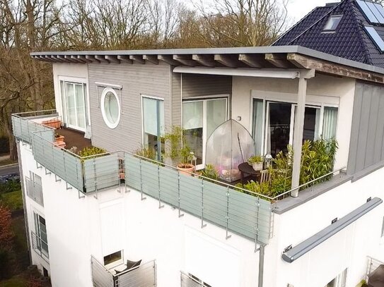 Leben zwischen Ohlsdorf und dem Alsterlauf - Penthousewohnung mit großer Dachterrasse!