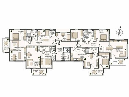 4,5-Zimmerwohnung mit Westaussicht Wohnung Nr. 7 im 1. OG