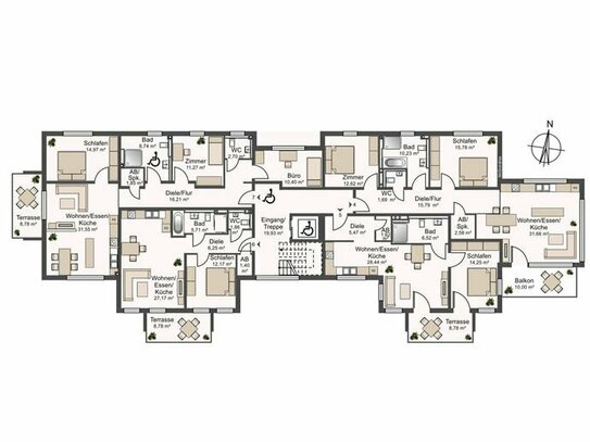 4,5-Zimmerwohnung mit Westaussicht Wohnung Nr. 7 im 1. OG