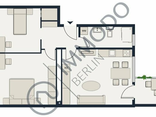 ?? Zentral im Grünen - Wohnen in einer sanierten 3 Zimmer Wohnung mit Balkon und Hobbykeller