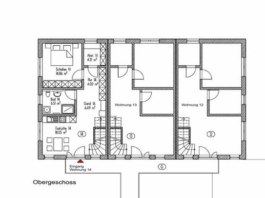 4-Zimmer-Wohnung mit Dachterrasse zum Kauf, Neubauprojekt in Ansbach-Eyb