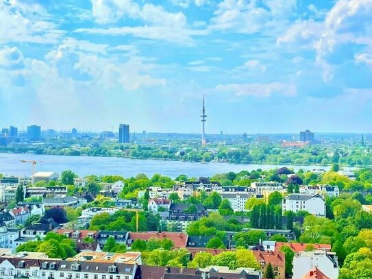 * Von Privat * Ein Wahrzeichen Hamburgs, exklusives Apartment, 28. Etage, Alsterblick, Concierge-Service, Katzensprung…