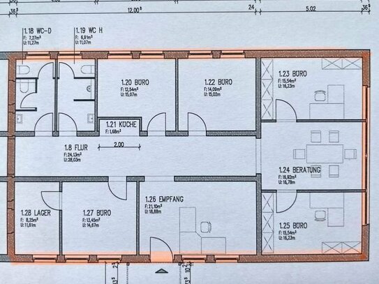 Repräsentative 7-Raum-Büroeinheit mit separatem Eingang und Einbauküche im Ortsteil Groß Gaglow