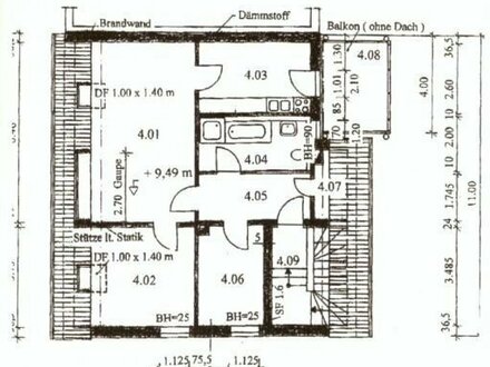 Schöne, helle 3-Raumwohnung 87 m² mit Wannenbad und Balkon