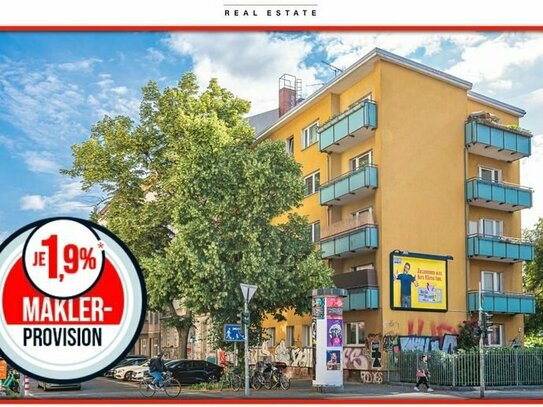 2-Zimmer-Hochparterrewohnung mit Parkplatz in Berlin-Kreuzberg