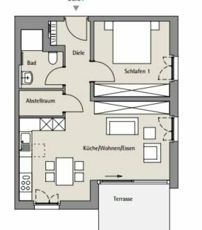 Sonnenverwöhnte 2-Zi Wohnung mit Gartenanteil und Terrasse