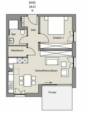 Hier können Sie entspannen - 2-Zi Wohnung mit Gartenanteil und Terrasse