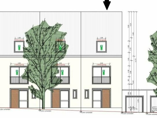 Wohngrundstück mit Baugenehmigung für ein Reiheneckhaus plus Garage in Dortmund zu verkaufen