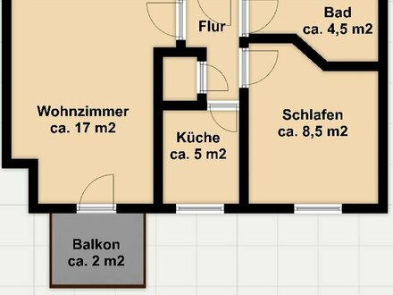 Vermietete Wohnung mit Balkon im Betreuten Wohnen!