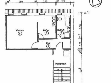 Schöne 1-Raumwohnung in Dessau-Nord mit Einbauküche