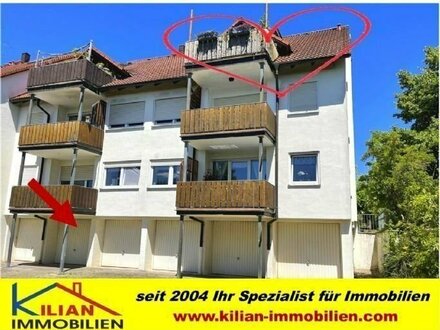 KILIAN IMMOBILIEN! KOMPLETT RENOVIERTE 3 ZI. MAISONETTE-ETW MIT 95 M² WFL. IN ECKERSMÜHLEN! DACHLOGGIA * GARAGE * STELL…