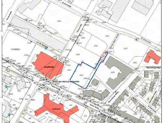 Multifunktionales Grundstück (2.858m²), absolute Top Lage, im Zentrum von Troisdorf