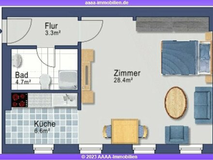 Ruhiges 1.Zi.-Appartment in Mitte