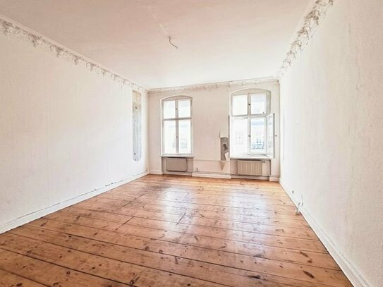 Vermietete 6-Zimmer-Altbau-Wohnung im VH mit Balkon, Dielen in Berlin-Mitte, OT Alt-Moabit