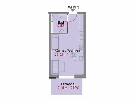 Wohnungstyp 3, Wohnung 3, Haus 2