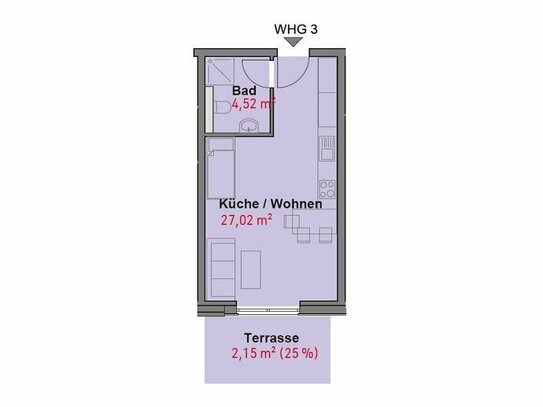 Wohnungstyp 3, Wohnung 3, Haus 2