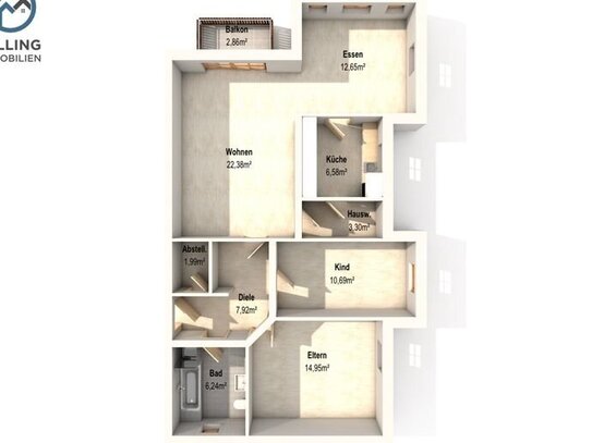 6,2 % Rendite - Renovierte 3,5-Zimmer Wohnung in idyllischer Wohnlage zwischen Amberg und Vilseck