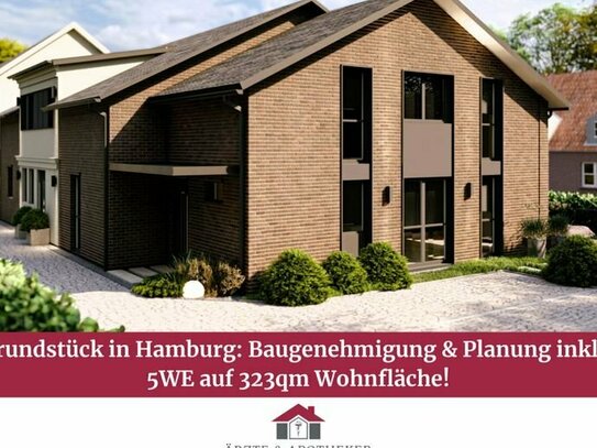 Grundstück in Hamburg: Baugenehmigung & Planung inkl.! 5WE auf 323qm Wohnfläche!