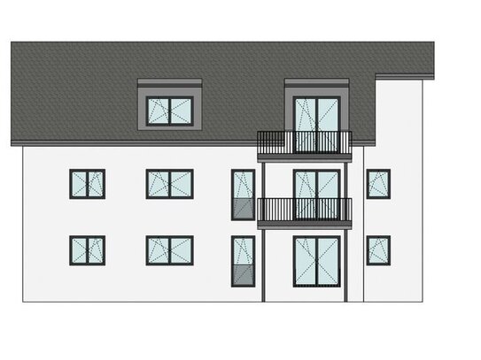 1. Obergeschoss mit Balkon - Neubau, Erstbezug & KfW 40: großzügige 3-Zimmer Eigentumswohnung in Parkstetten