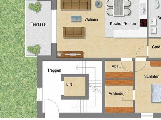 Gartenliebhaber? 2-Zim-Neubau-Eigentumswohnungen mit Gartenanteil KfW 40 Plus Standard