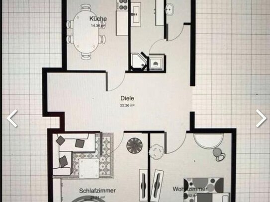 Biete 2 Zimmerwohnung am Ortsrand von Prien