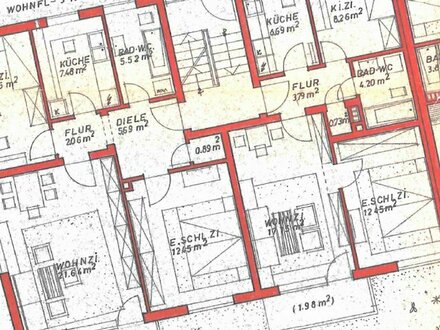 freundliche 3 ZKB Wohnung mit Balkon im Hochparterre