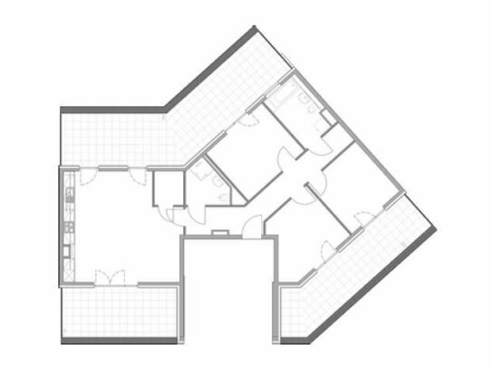 Große 4- Zimmer-Dachgeschosswohnung mit 3 Terrassen - Erstbezug im Neubauobjekt - Bitte alle Hinweise lesen!