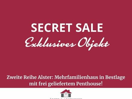 Zweite Reihe Alster: Mehrfamilienhaus in Bestlage mit frei geliefertem Penthouse!