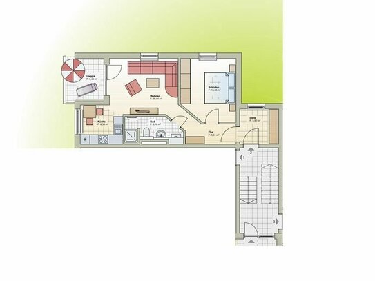 Kernsanierte 2-Zimmer-Wohnung in Neuendettelsau