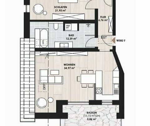 Kapitalanleger aufgepasst! großzügige 2-Zimmer Wohnung in Mistelbach