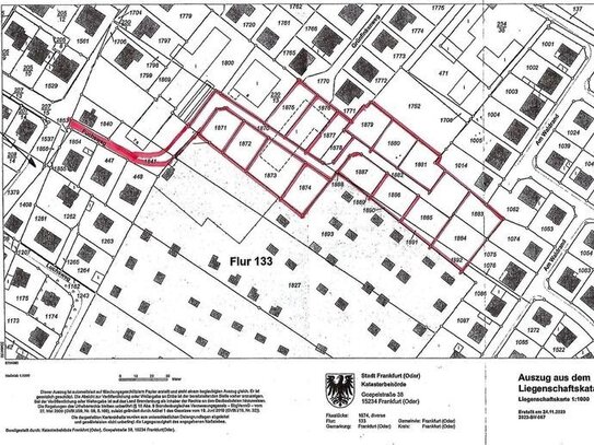 Verkaufsstart ab sofort : Begehrtes Baugrundstück in Frankfurt (Oder) OT Markendorf voraus. Baubeginn 01.08.2024