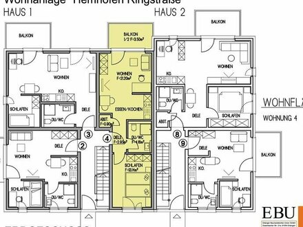 2-Zimmer-Neubau-Eigentumswohnung in Hemhofen