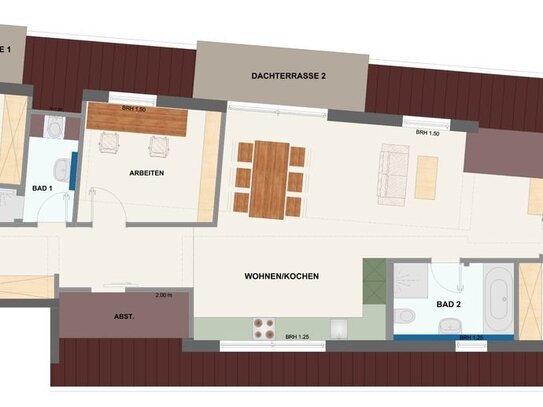 Moderne 4-Zimmer-DG-Wohnung in Eschborn, Keller, Tiefgarage, barrierefrei