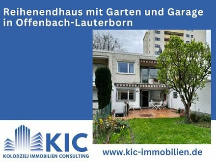 Reihenendhaus mit Garten und Garage in Offenbach-Lauterborn