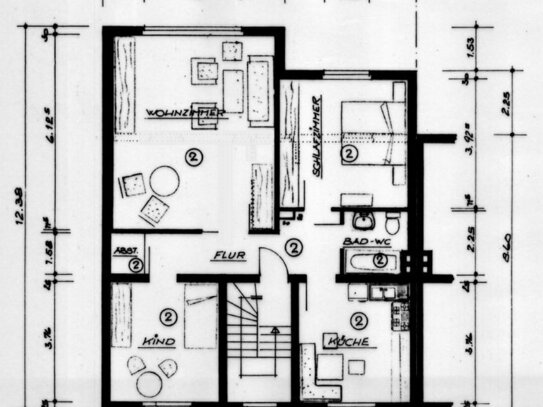 Bickendorf Rochusstraße, 3 Zimmer Küche, Diele, Bad