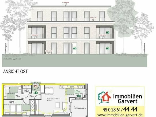 Top-Lage in Raesfeld - Stilvolle Neubau Eigentumswohnung im Erdgeschoss mit Terrasse und Garten_A2389