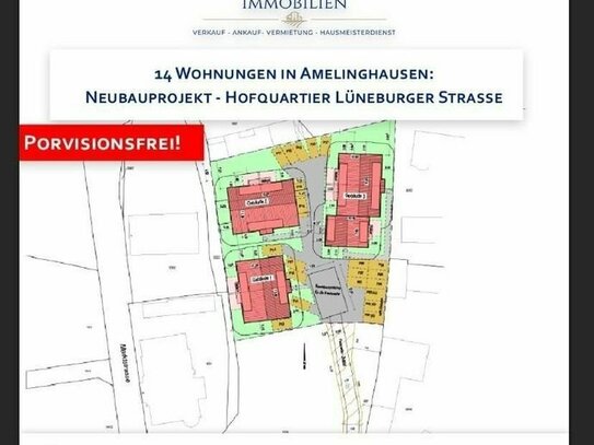 Erdgeschoss - 3 Zimmer - Neubau einer Wohnanlage mit 14 Wohnungen in Amelinghausen